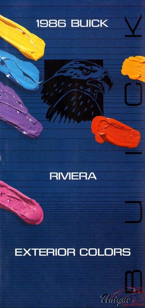 1986 Buick Riviera Exterior Colors Chart